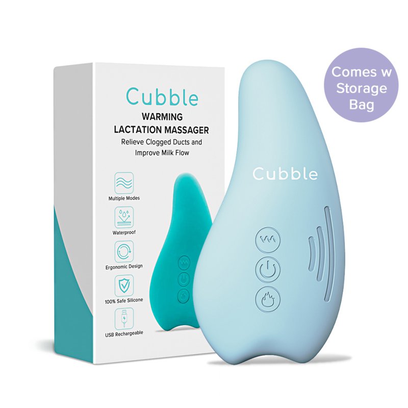 Cubble Warming Lactation Massager - Baby Blue