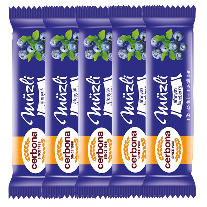 Cerbona Muesli Bar - Blueberry with Yoghurt Coating