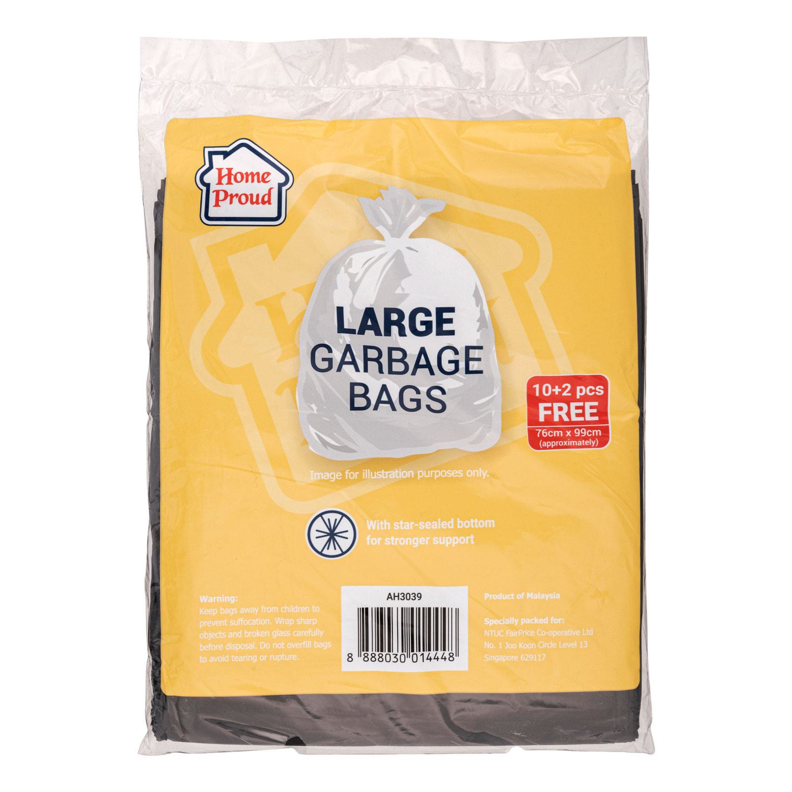 Homeproud Garbage Bag 10 + free 2 per pack