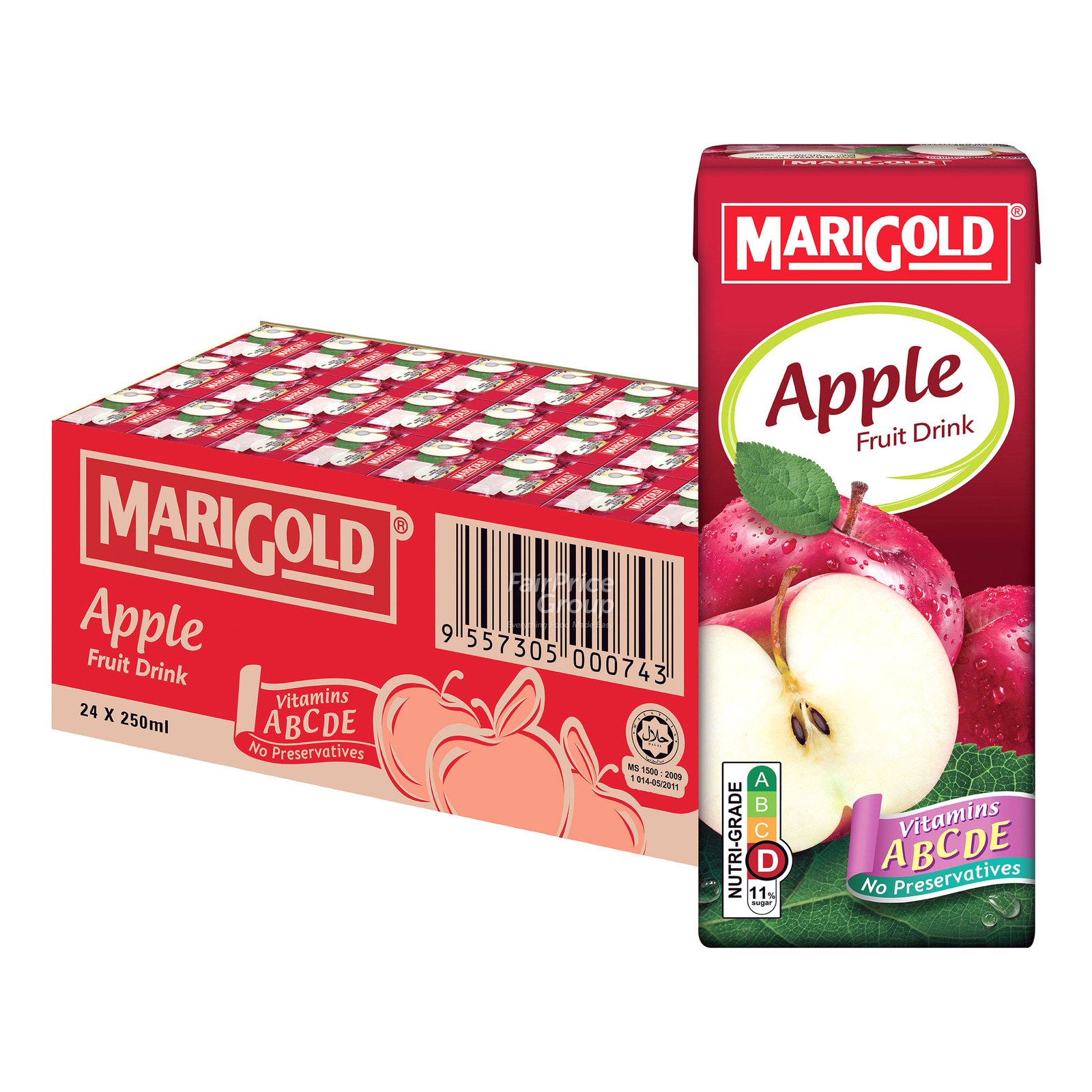 Marigold Packet Fruit Drink - Apple 24 x 250ml (CTN)