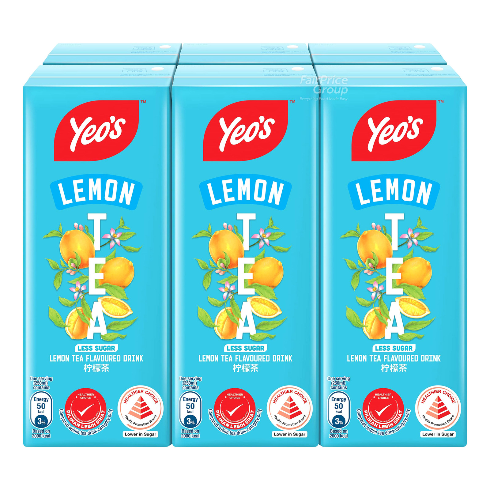 Yeo's Packet Drink - Iced Lemon Tea 6 x 250ml