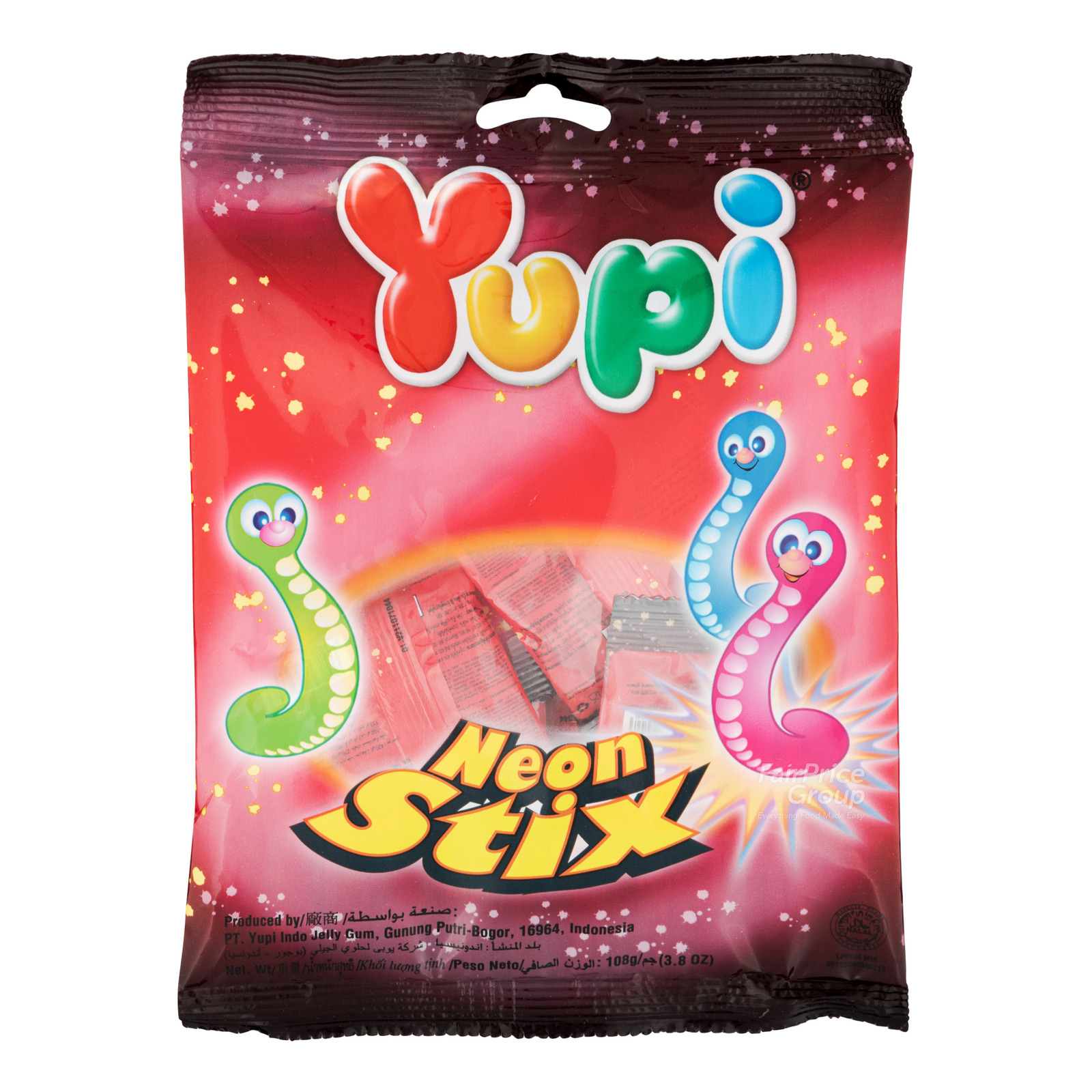 Yupi Gummy Candies - Neon Stix