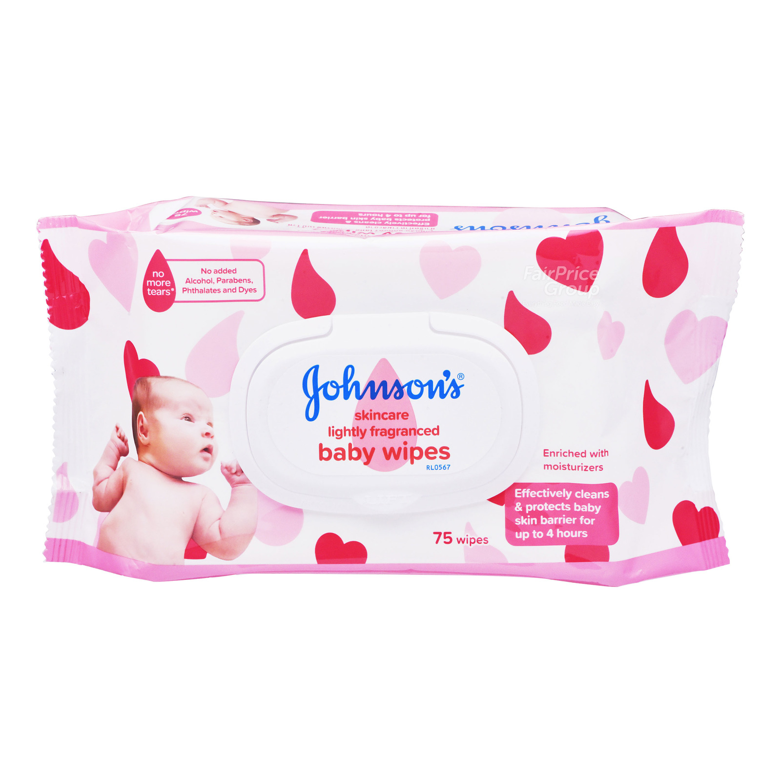 Johnson's Baby Wipes - Lightly Fragranced 75 per pack