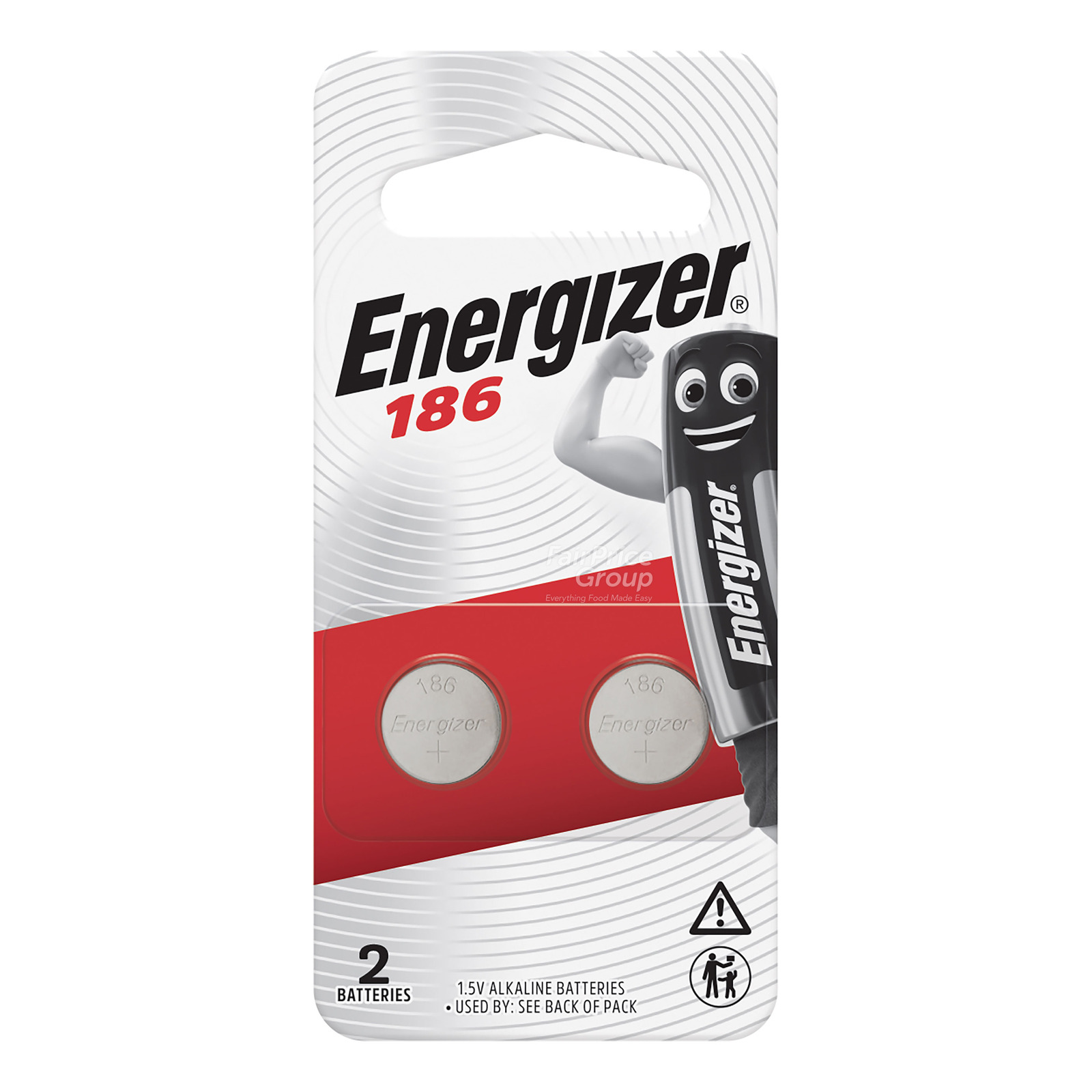 Energizer Alkaline Battery - Zero Mercury (186) 2 per pack