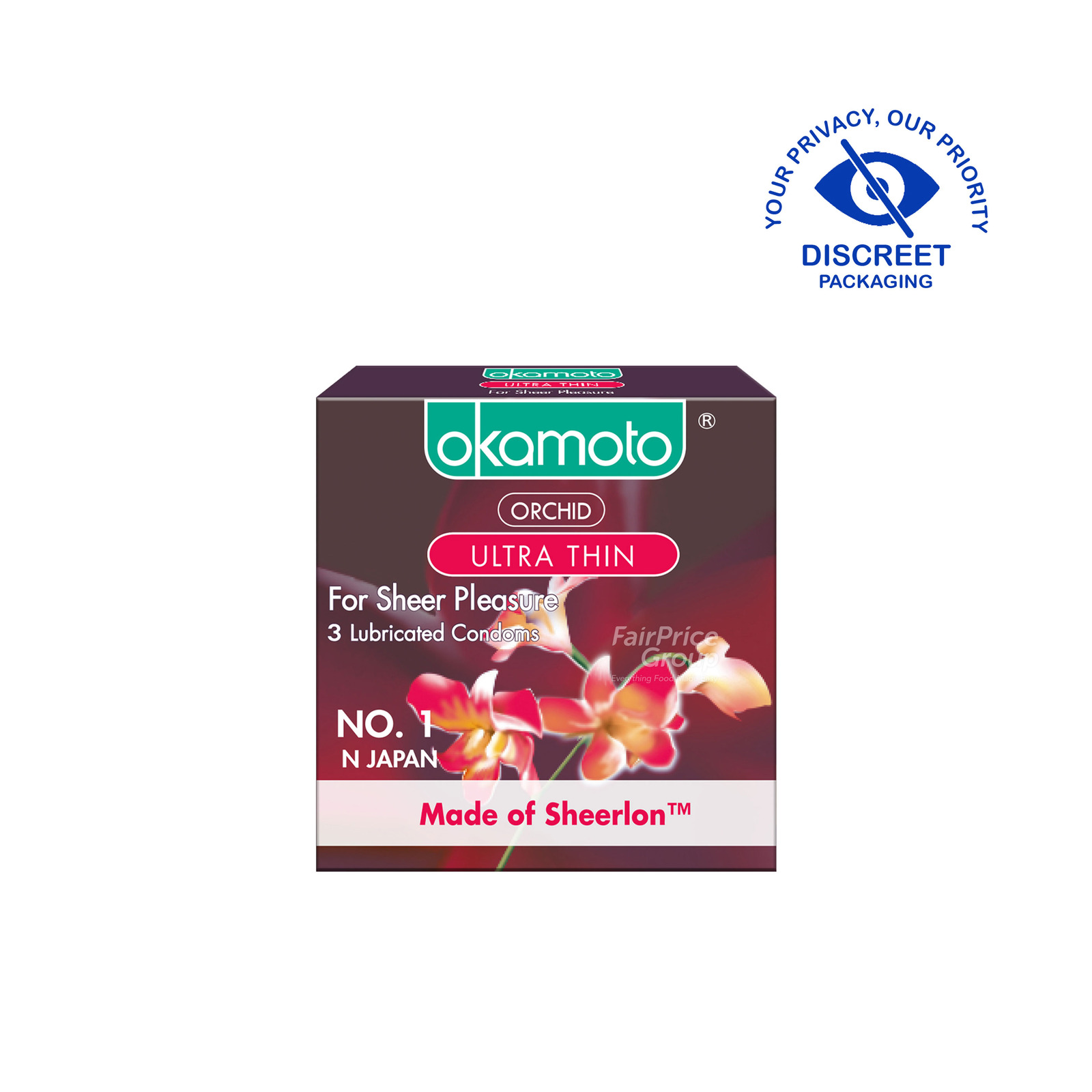 Okamoto Condom - Orchid 3 per pack