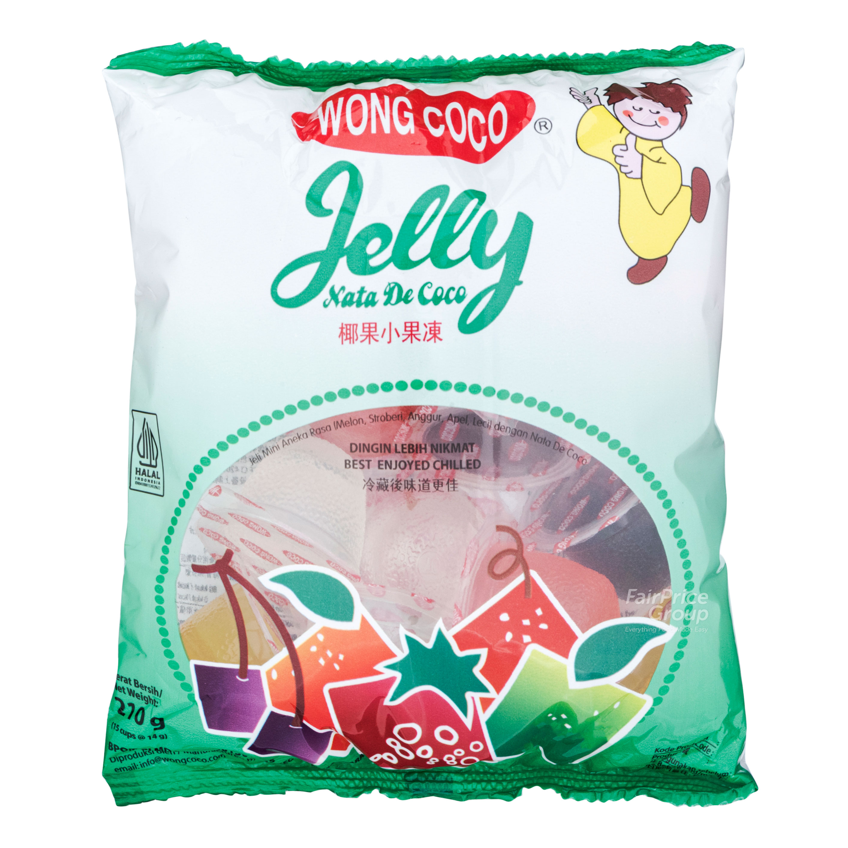 Wong Coco Mini Jelly Nata De Coco - Mixed Fruits