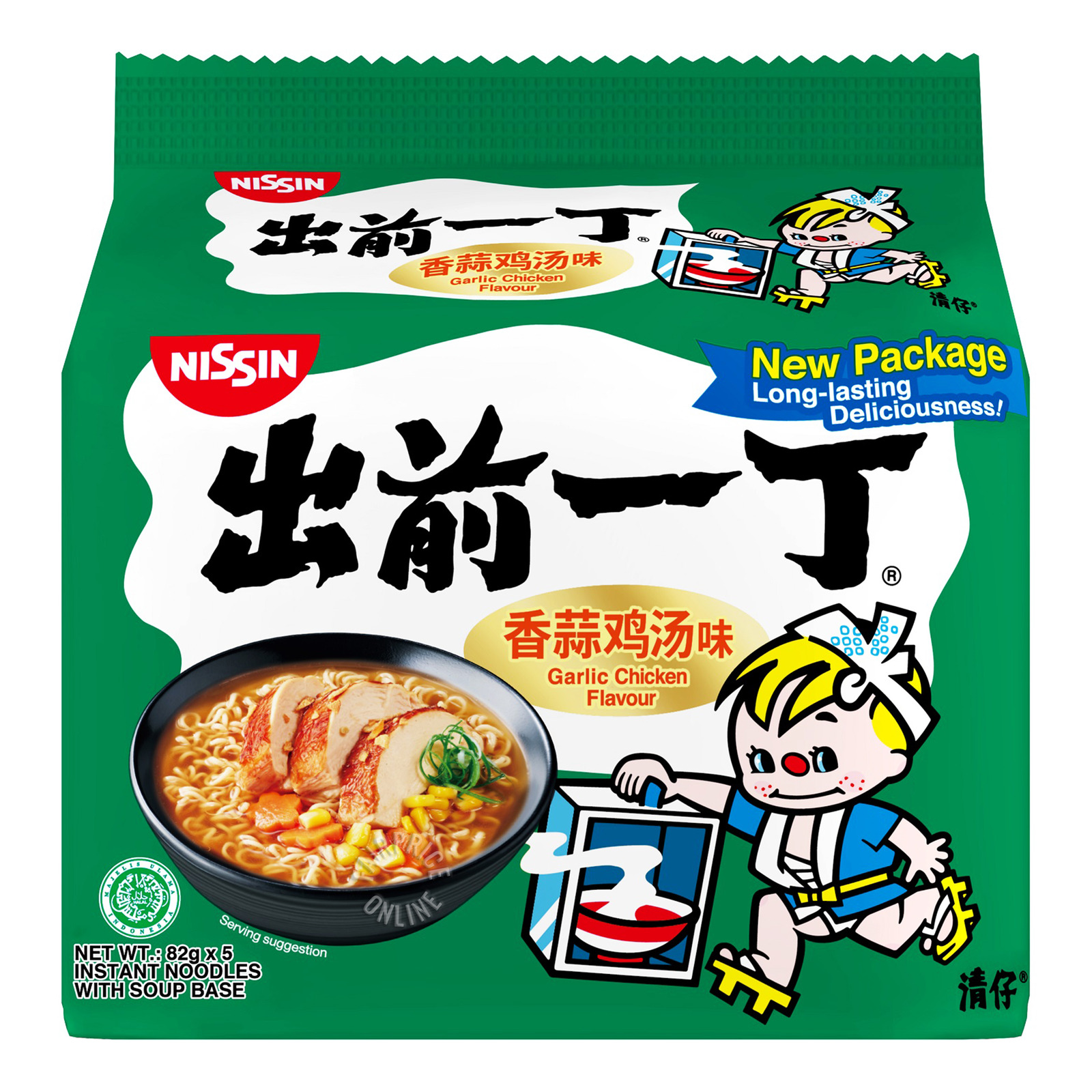 Nissin Instant Noodles - Garlic Chicken 5 x 82g