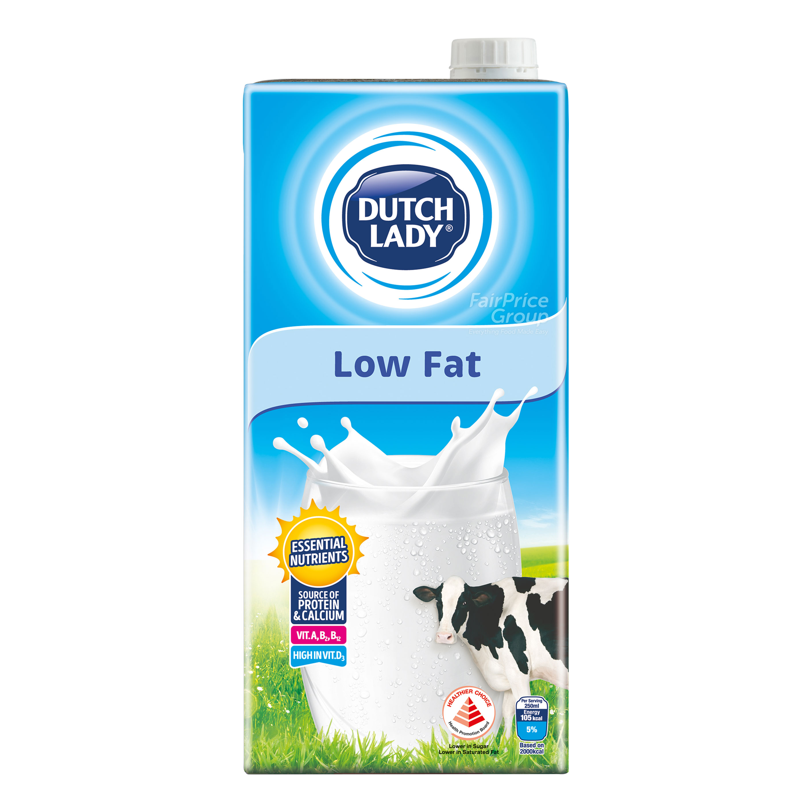 Dutch Lady Uht Milk - Low Fat (Plain)