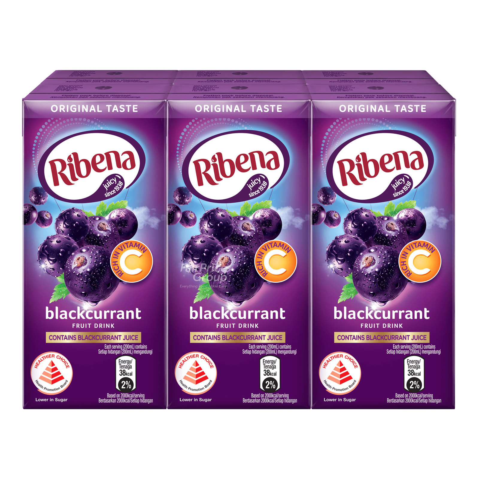 Ribena Blackcurrant Fruit Packet Drink - Regular