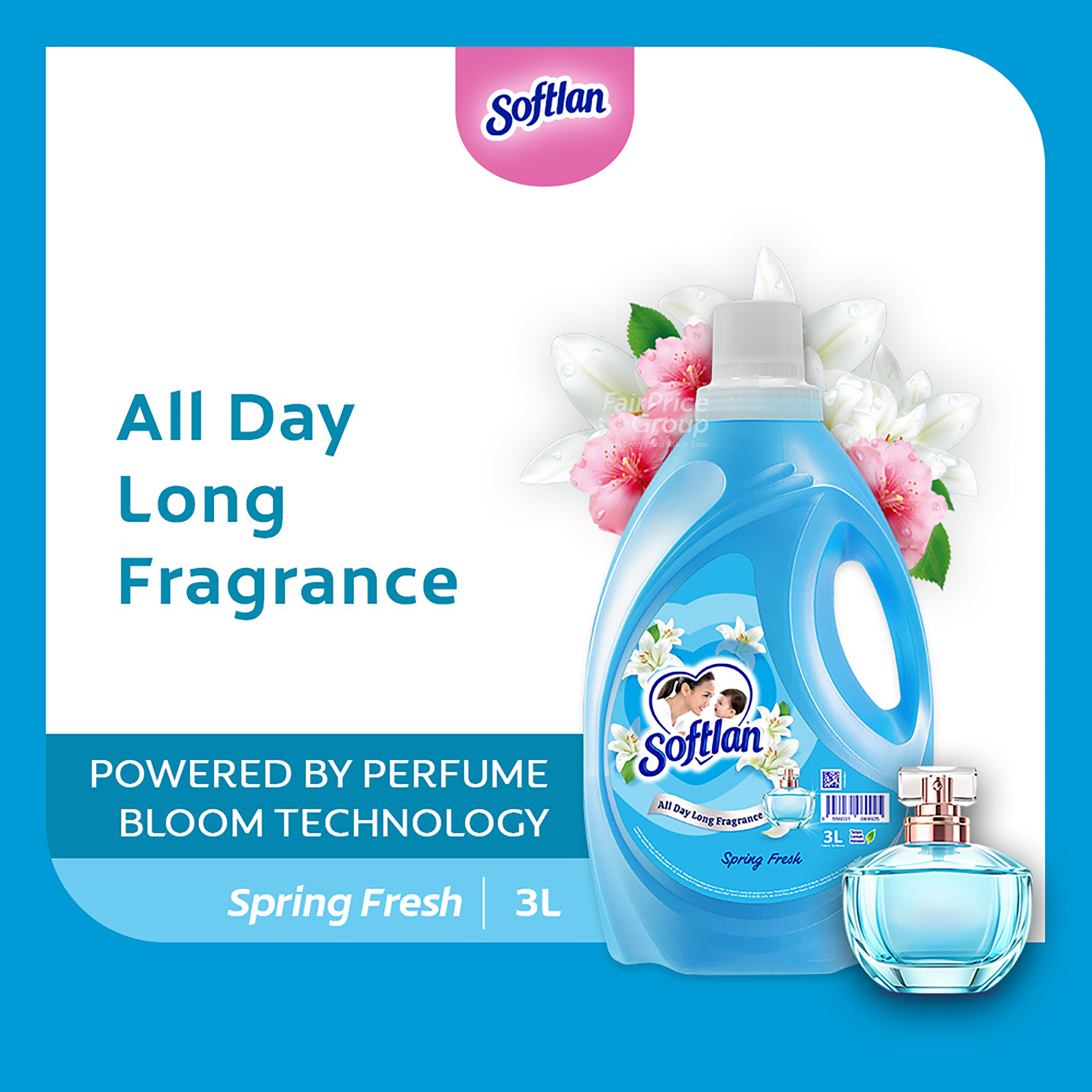 Softlan Fabric Conditioner Softener - Spring Fresh 3L