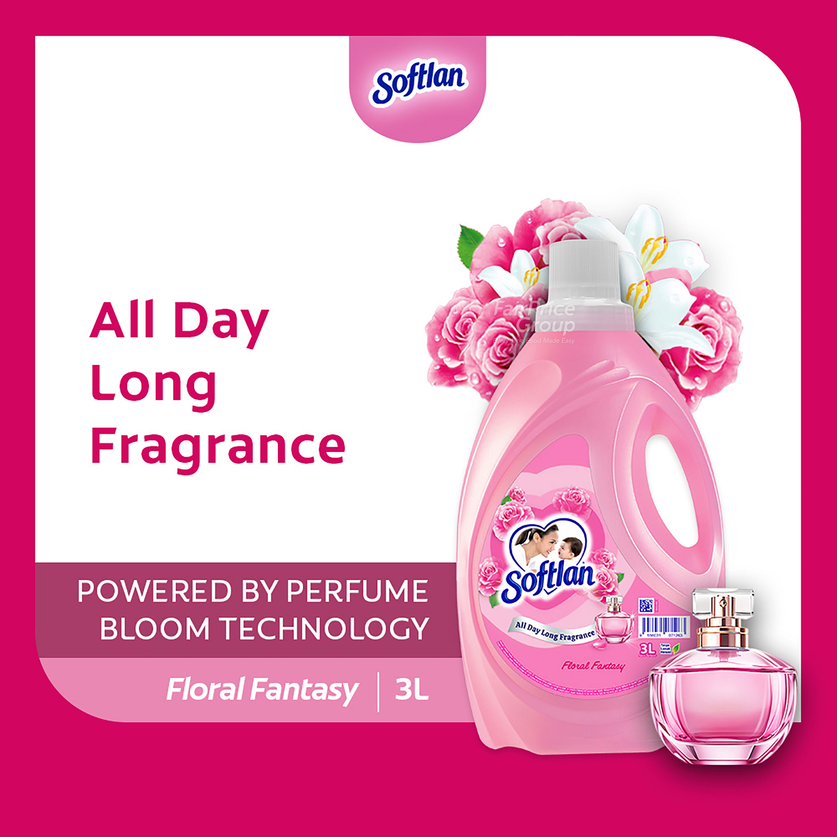 Softlan Fabric Conditioner Softener - Floral Fantasy 3L
