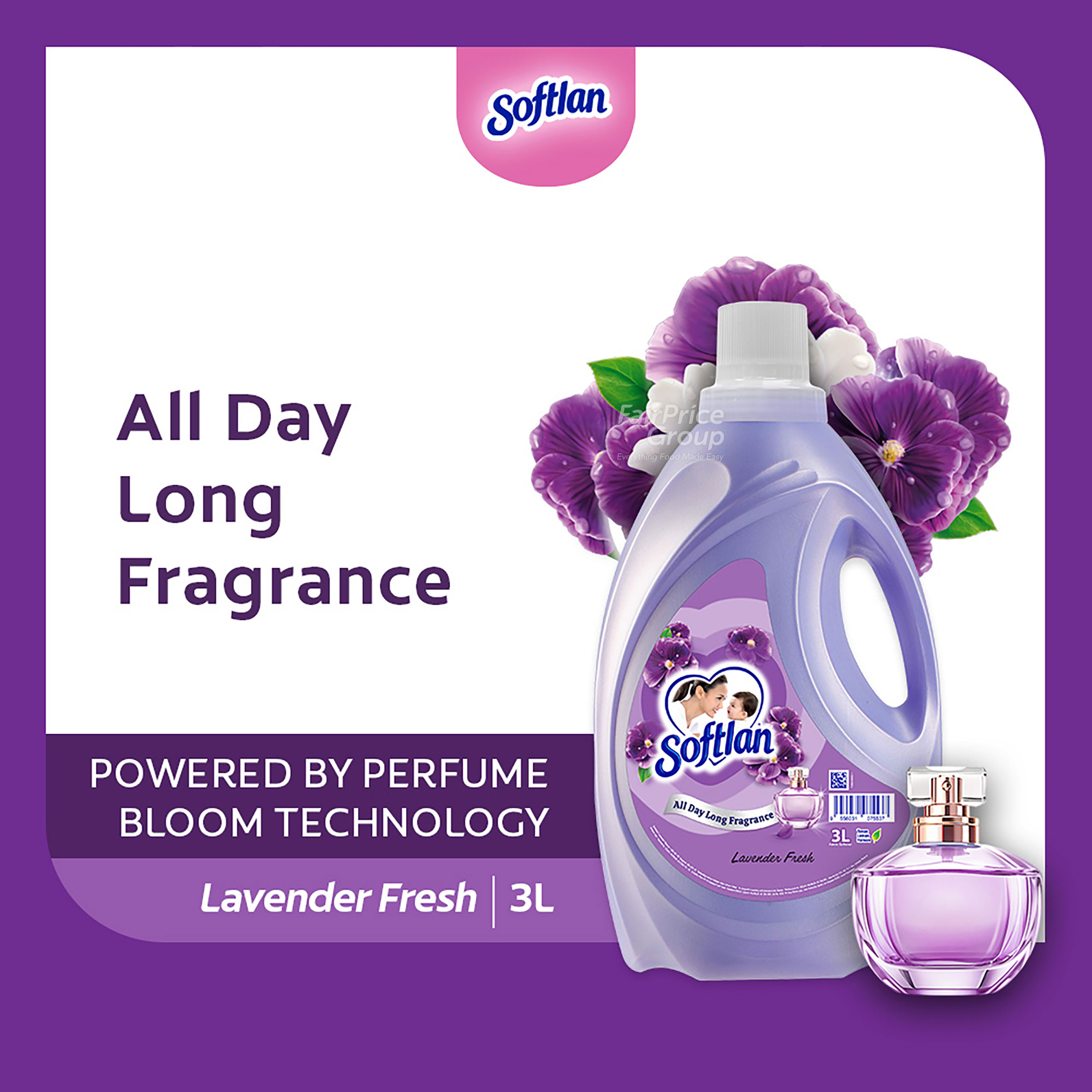 Softlan Fabric Conditioner Softener - Lavender Fresh 3L