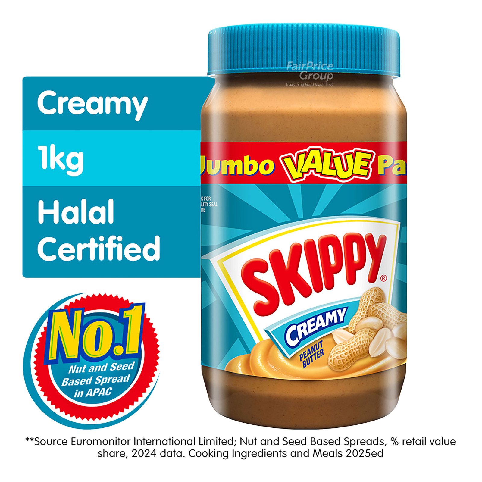 Skippy Peanut Butter Spread - Creamy 1kg
