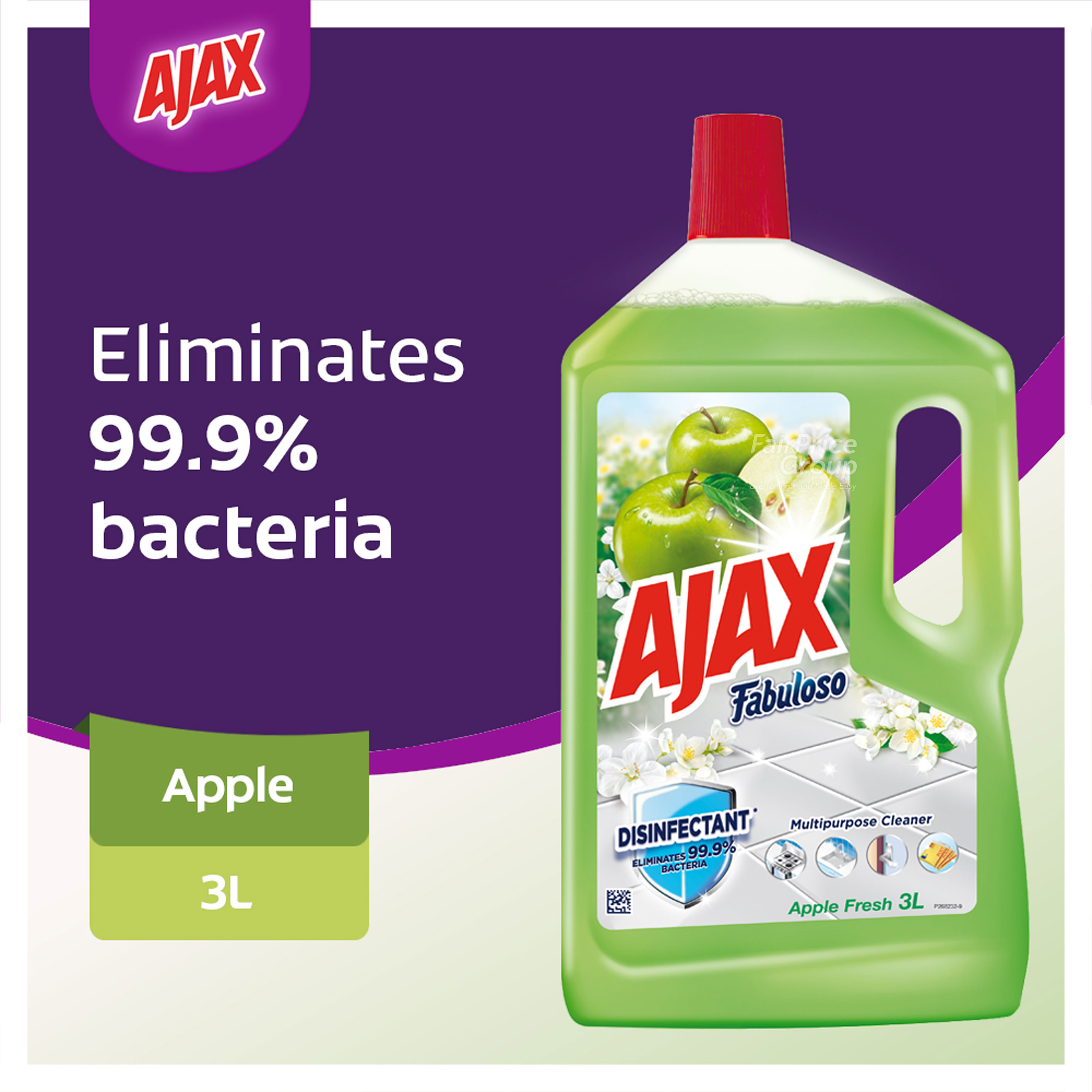 Ajax Fabuloso Multi-Purpose Cleaner - Apple Fresh 3L