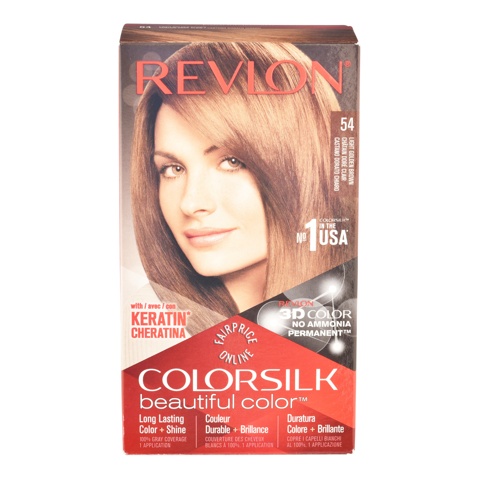 Revlon ColorSilk Hair Colour - 54 Light Golden Brown 1 per pack