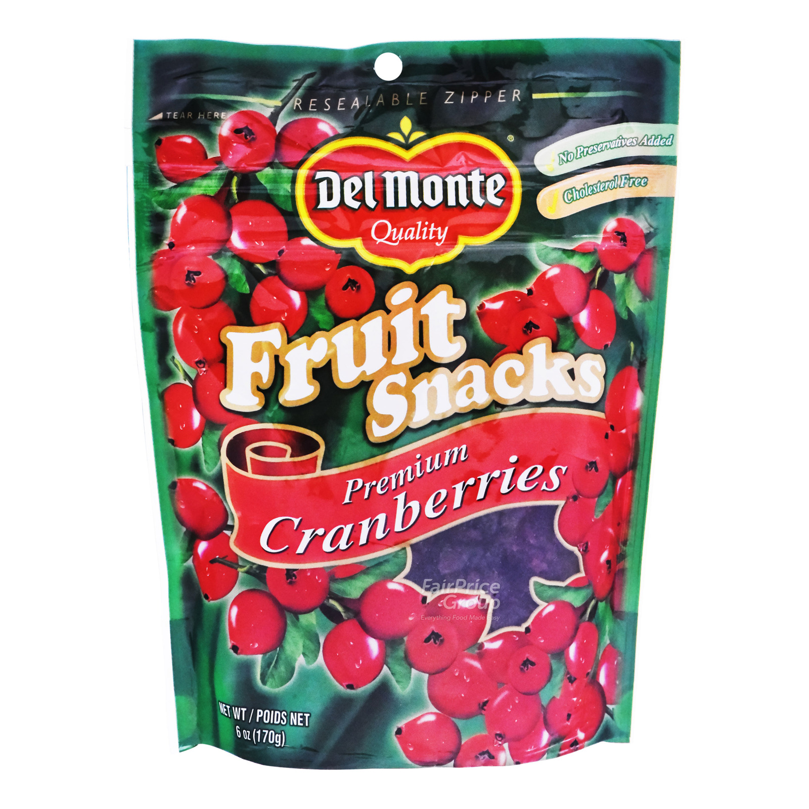Del Monte Premium Fruit Snacks - Cranberries