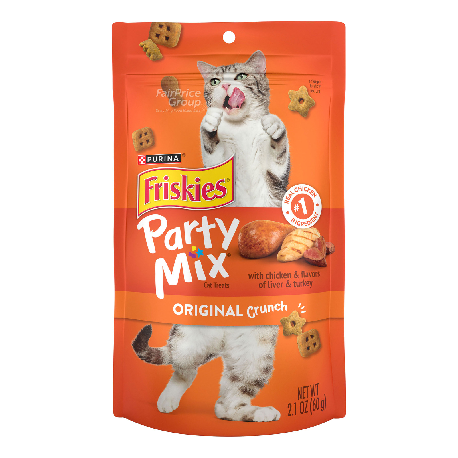 Friskies Party Mix Cat Treats - Original Crunch 60g