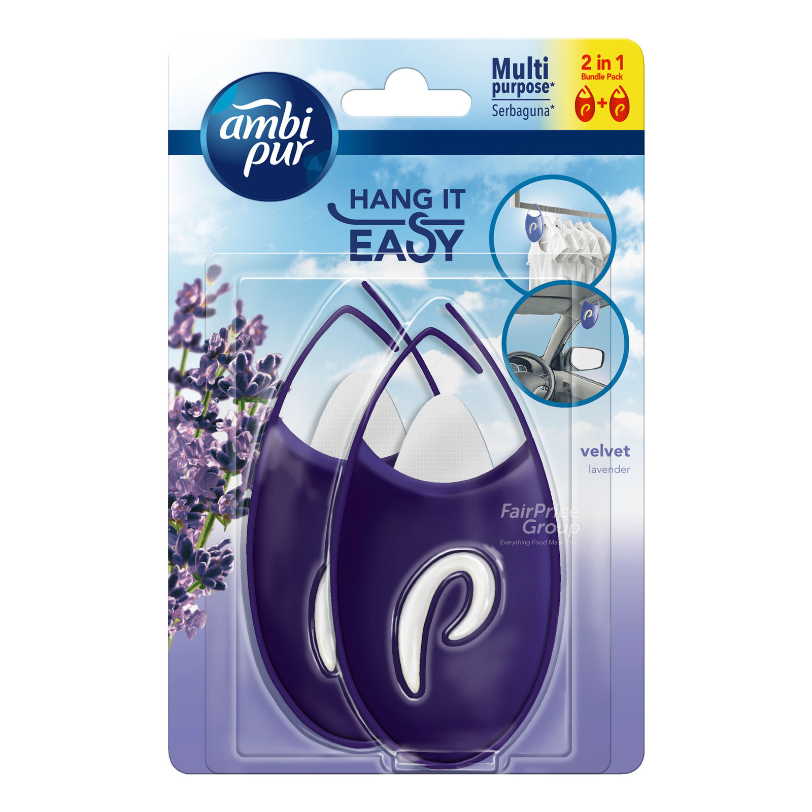 Ambi Pur Mini Fresh Small Space Freshener - Velvet 2 x 4.5ml