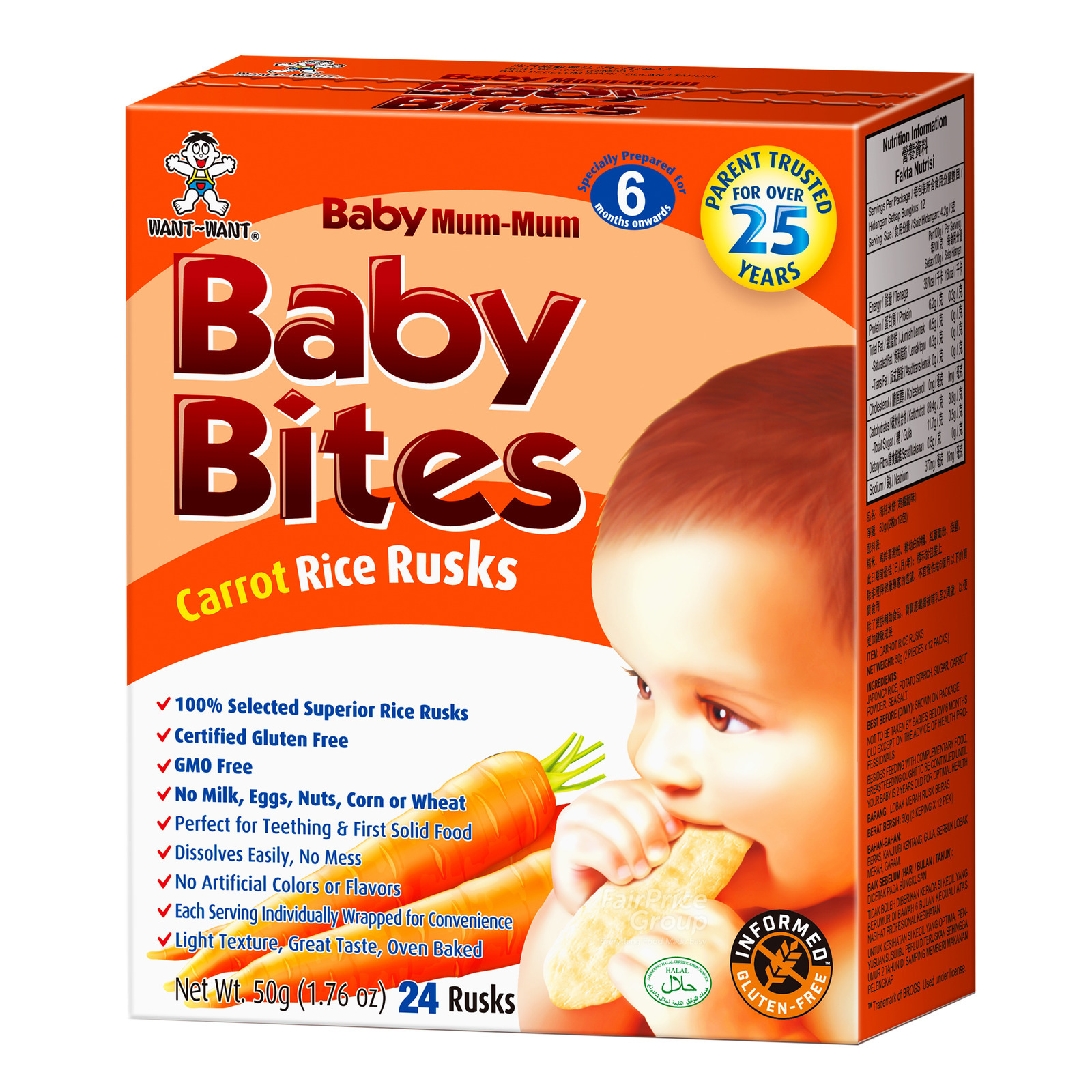 Take One Baby Bites - Carrot 50g