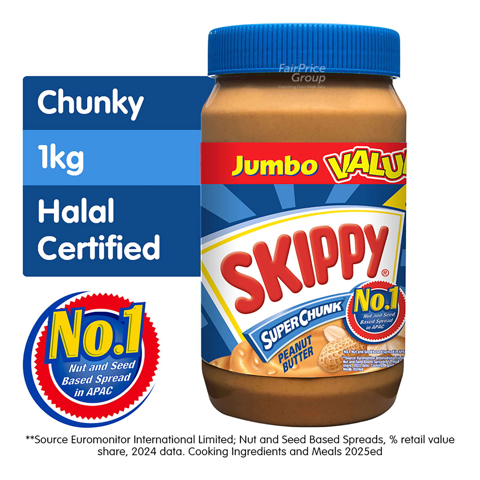 Skippy Peanut Butter Spread - Chunky 1kg