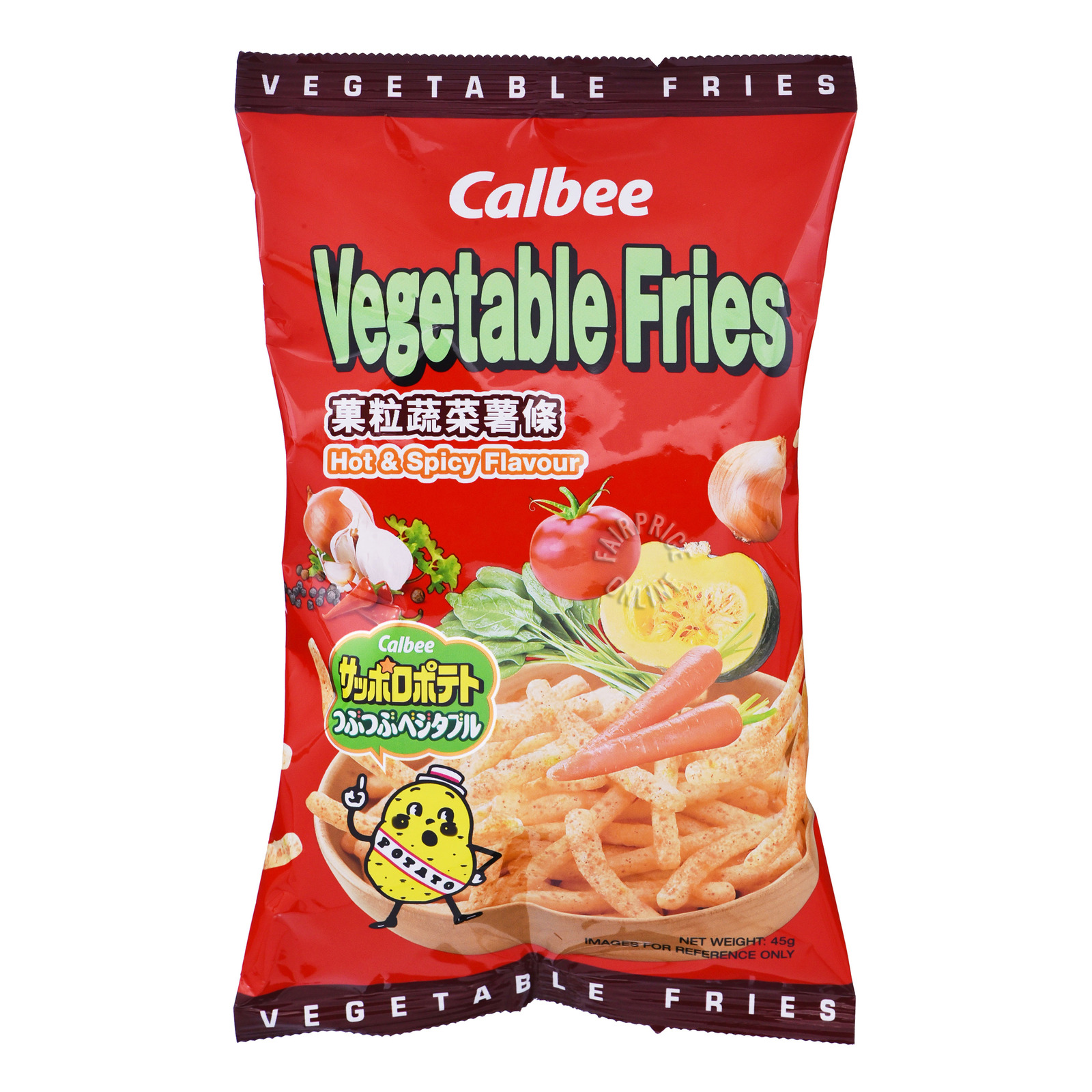 Calbee Vegetable Fries Chips - Hot & Spicy 45g