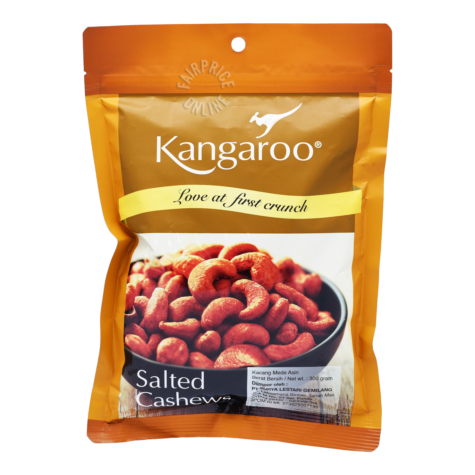 Kangaroo Cashew Nuts - Salted