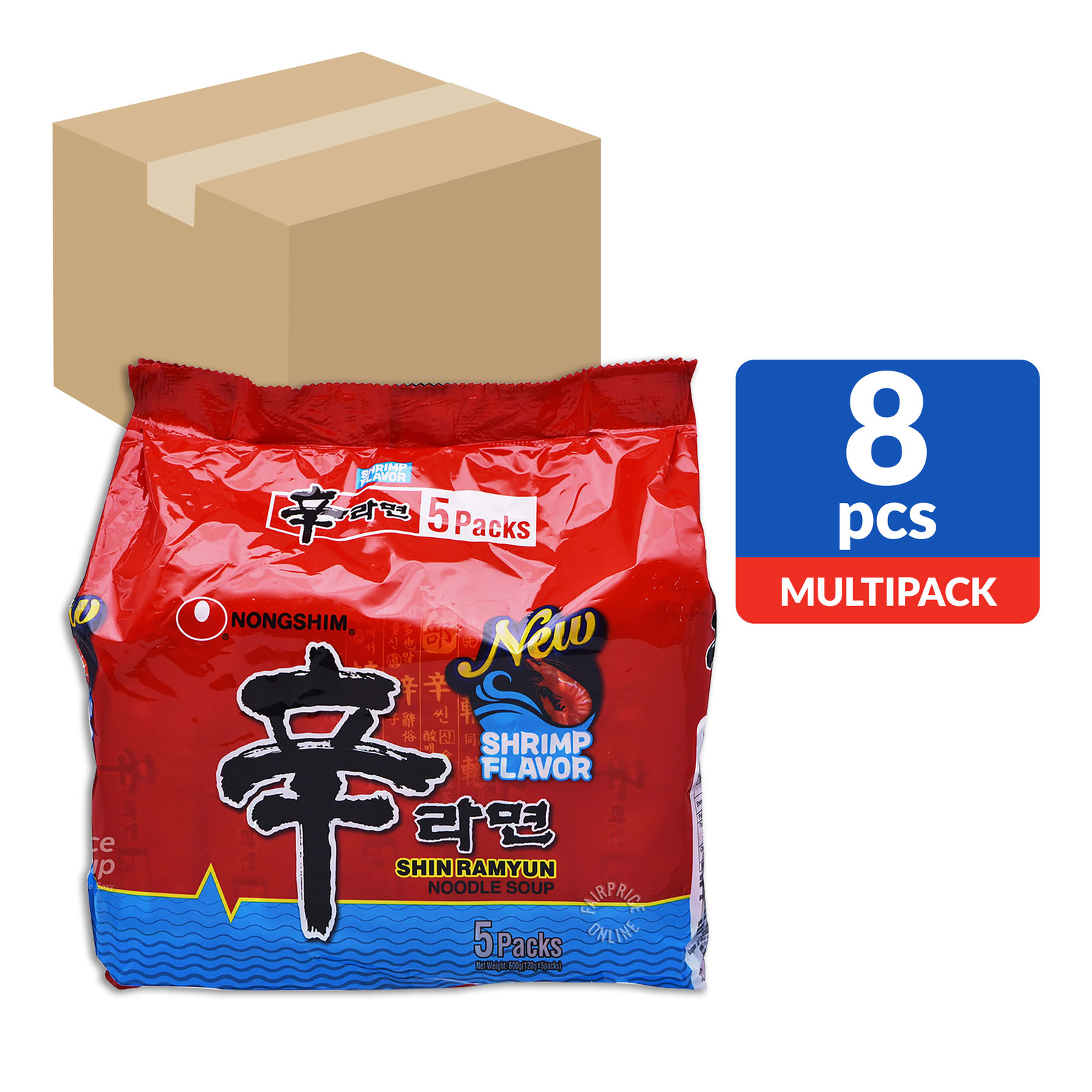 Nongshim Shin Ramyun Instant Noodle - Shrimp 8 x 5 per pack (CTN)
