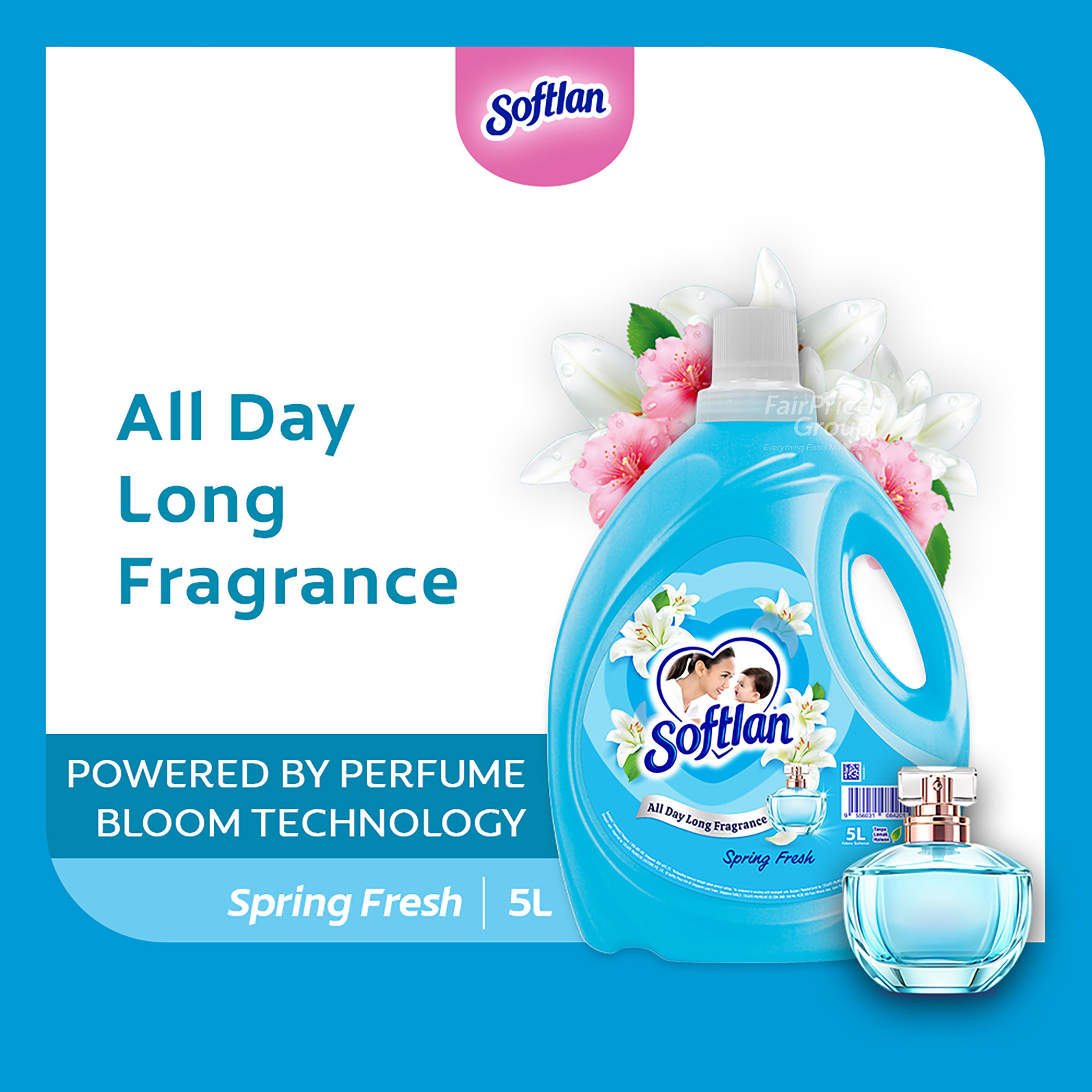 Softlan Fabric Conditioner Softener - Spring Fresh 5L