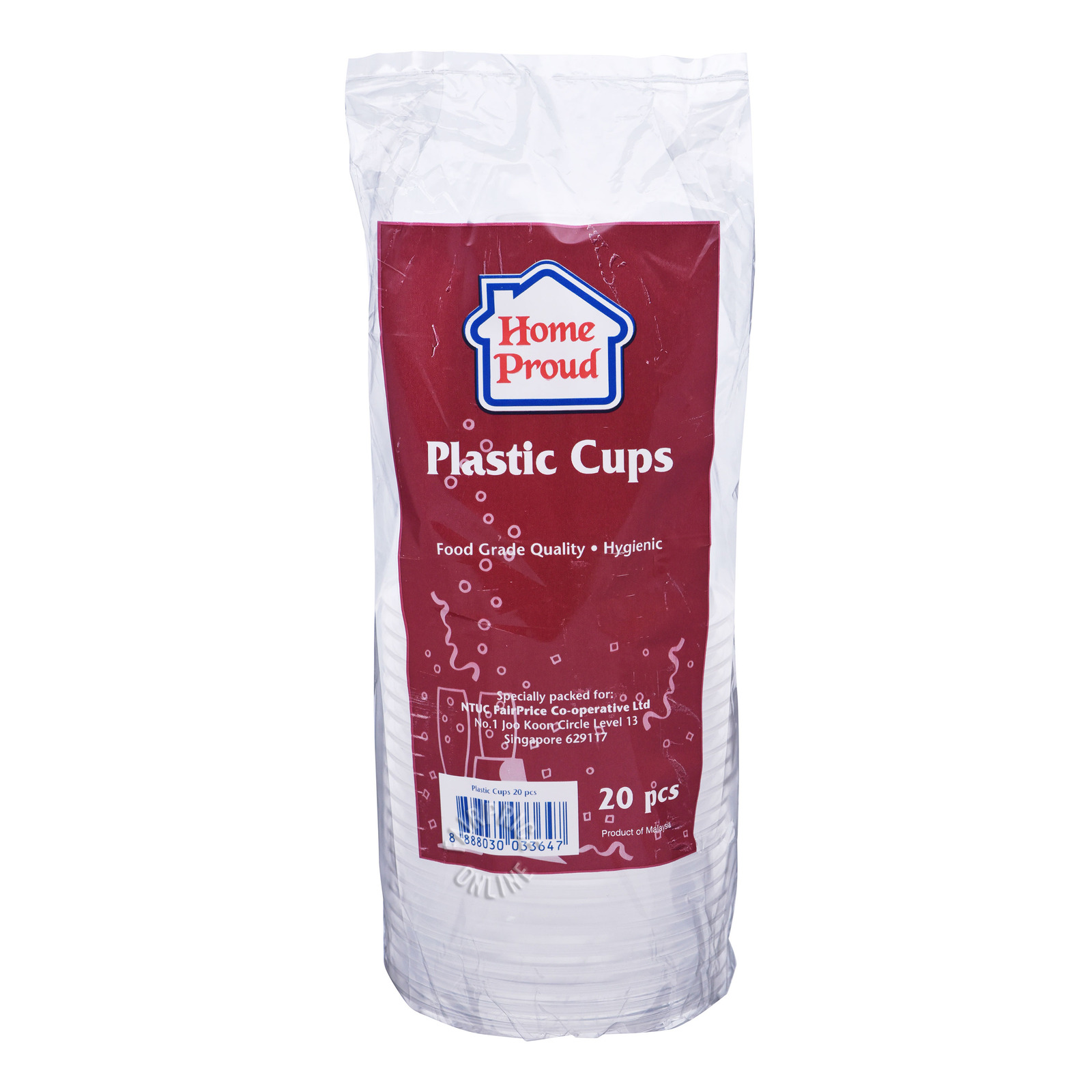 HomeProud Disposable Cups - Clear 20 per pack