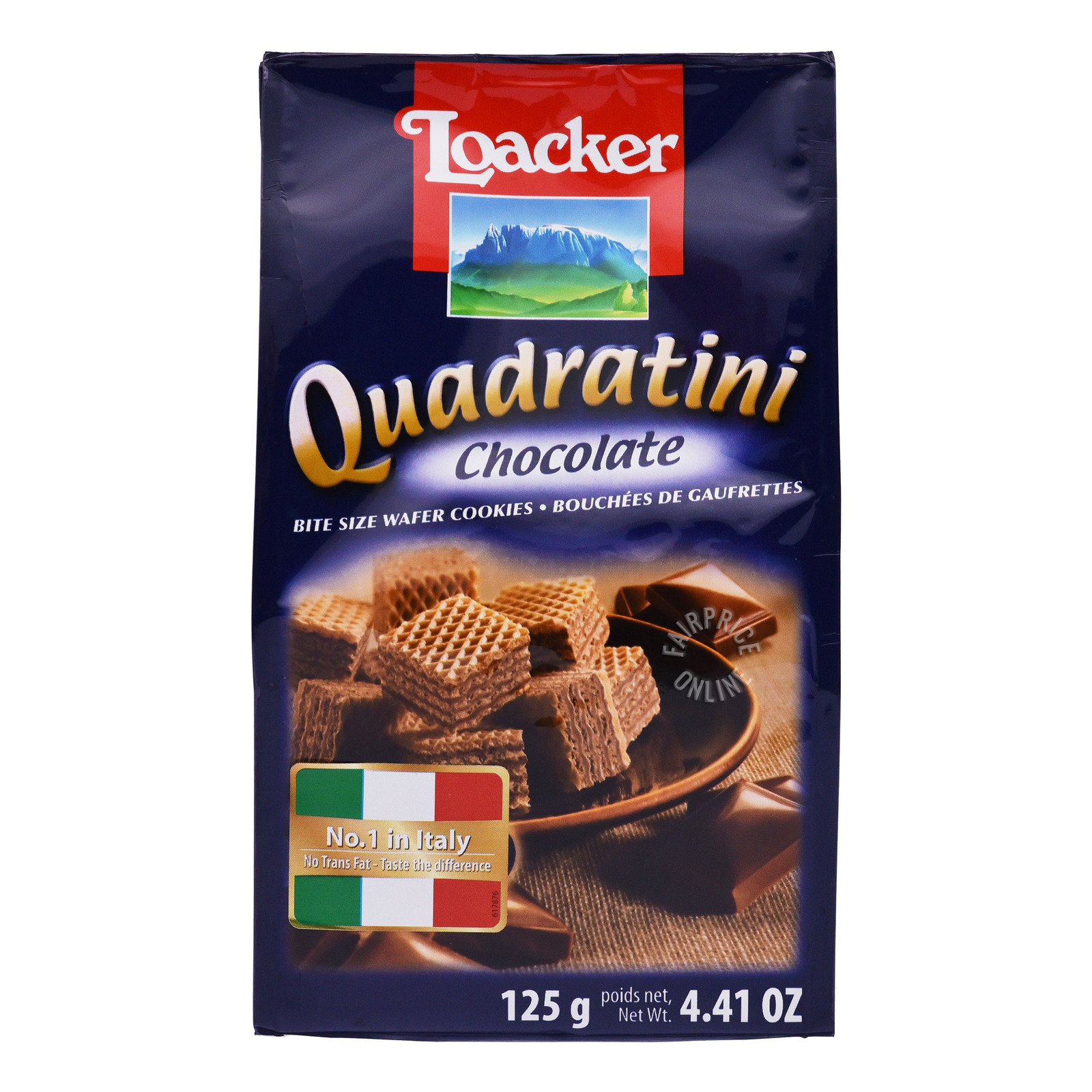 Loacker Quadratini Bite Size Wafer Cookies - Chocolate
