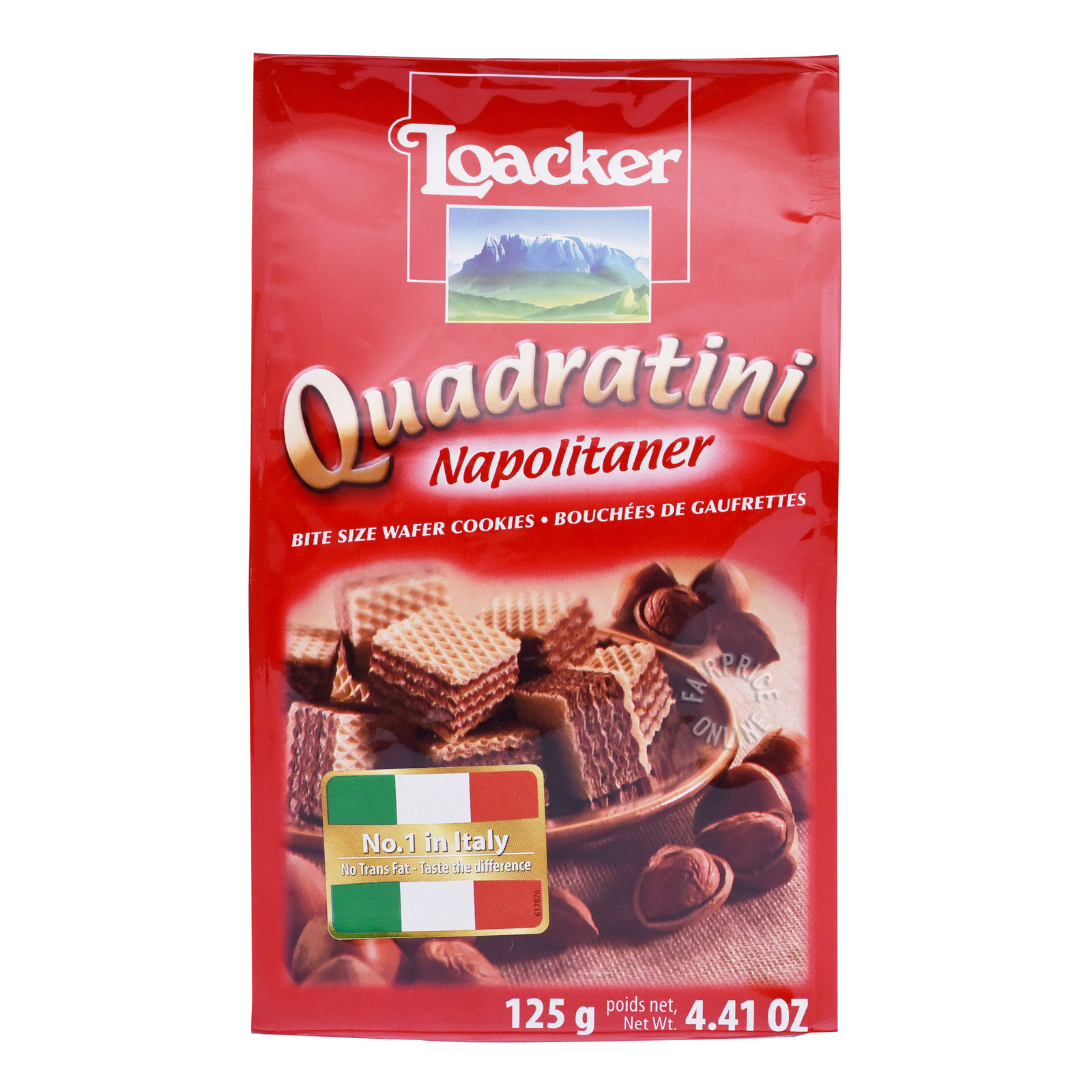 Loacker Quadratini Bite Size Wafer Cookies - Napolitaner
