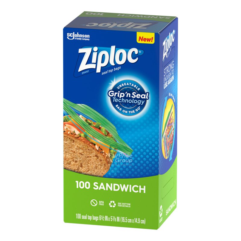 Ziploc Sandwich Bags 100 per pack