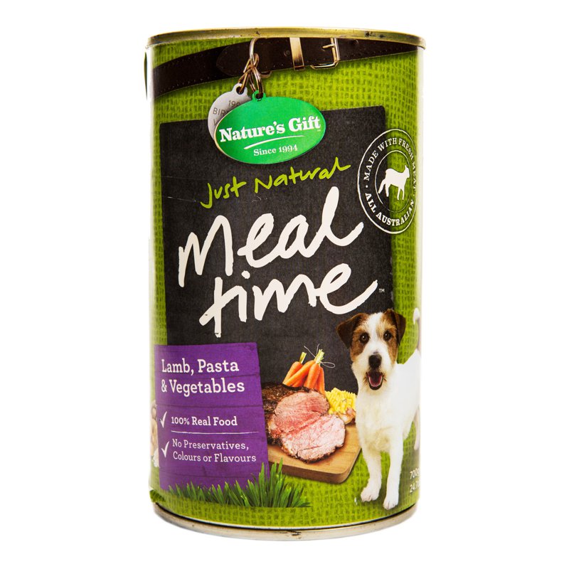 Nature's Gift Meal Time Dog Can Food - Lamb Pasta & Vegetables 700g