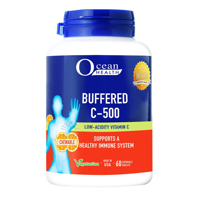 Ocean Health Vegetarian Buffered C500 Chewable Tablet 60 per pack