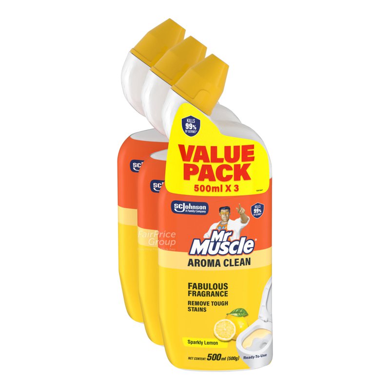 Mr Muscle Toilet Cleaner – Citrus (Value Pack) 3 x 500ml