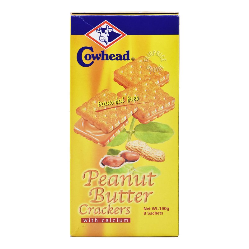Cowhead Sandwich Crackers with Calcium - Peanut Butter
