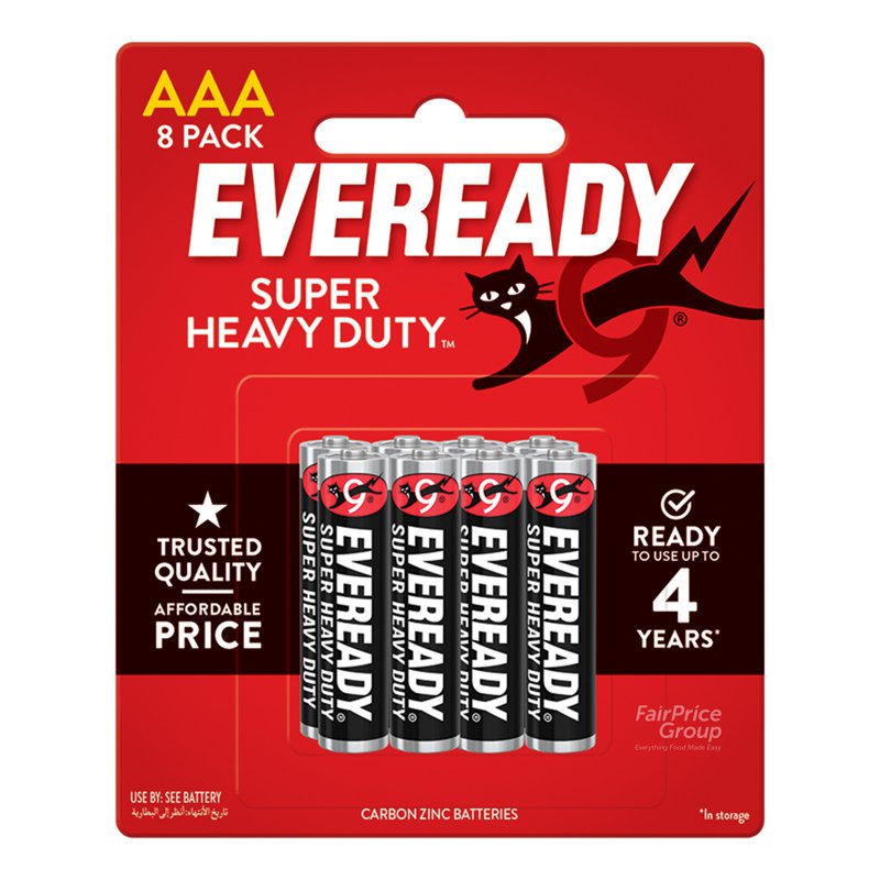 Eveready Battery - Super Heavy Duty (AAA) 8 per pack