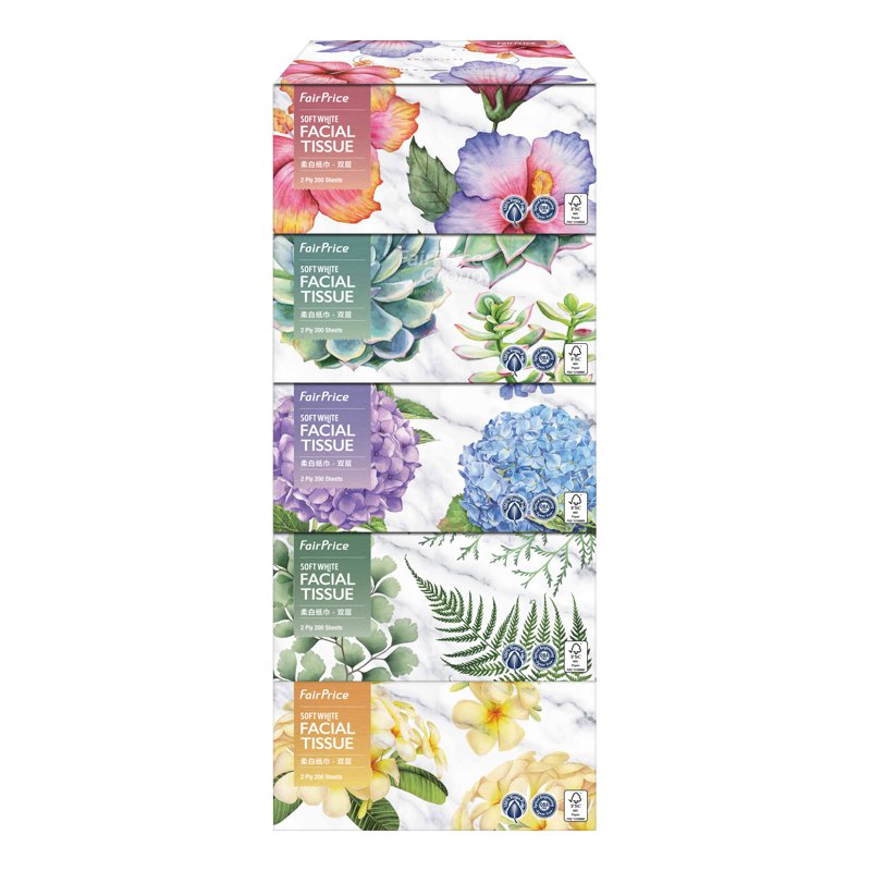 FairPrice Facial Tissue 2ply Box 5 x 200 per pack