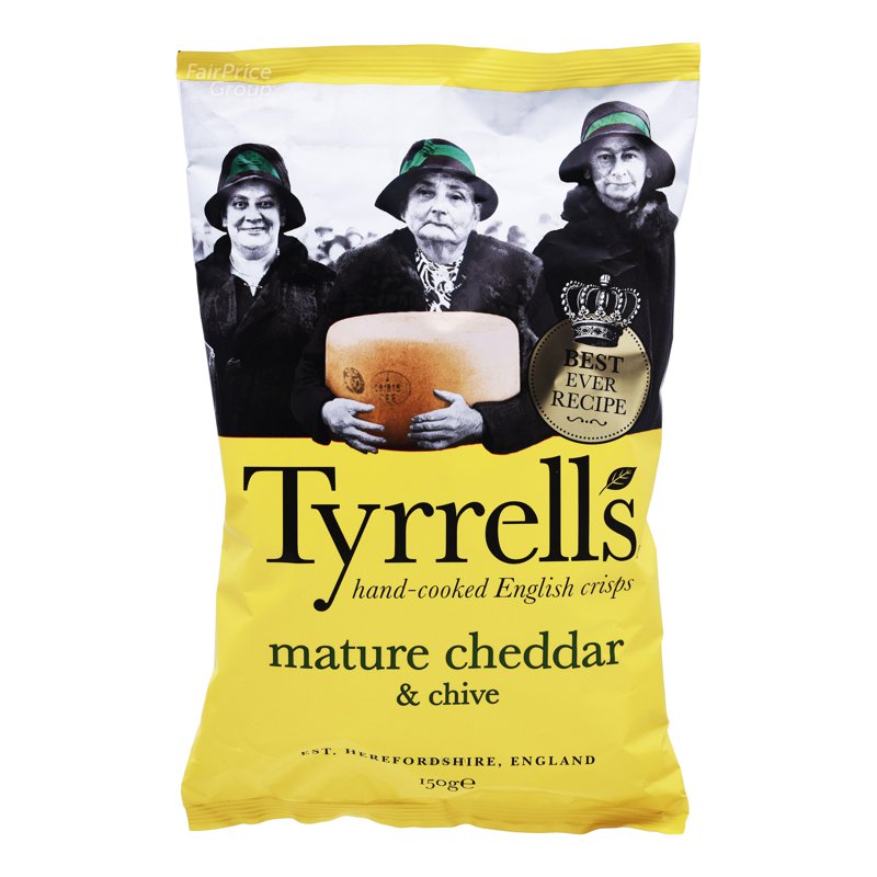 Tyrrells Hand Cooked Potato Chips - Mature Cheddar & Chive