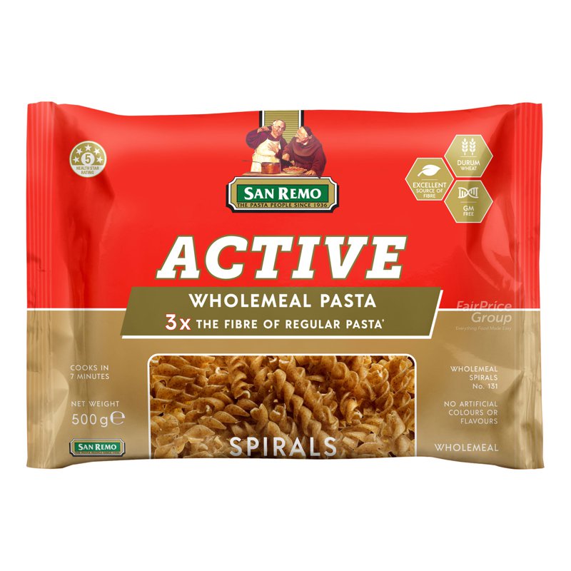 San Remo Wholemeal Pasta - Spirals