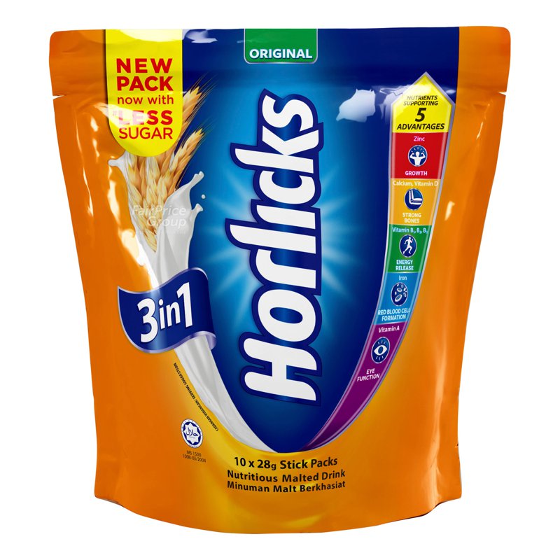 Horlicks 3 in 1 Instant Malted Drink - Original 10 x 28g