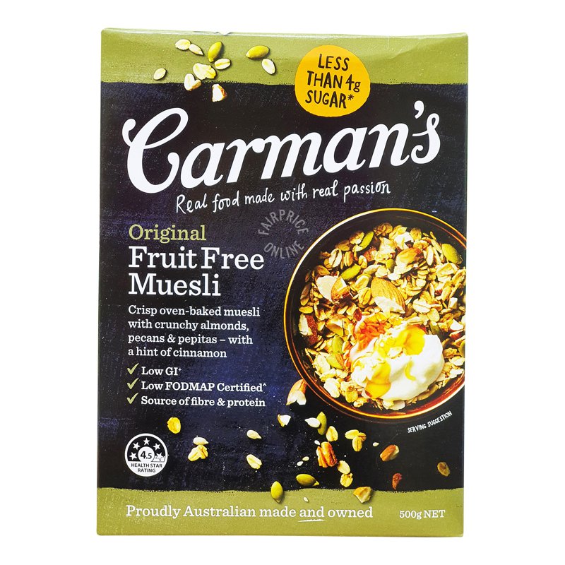 Carman's Muesli - Original (Fruit Free) 500g