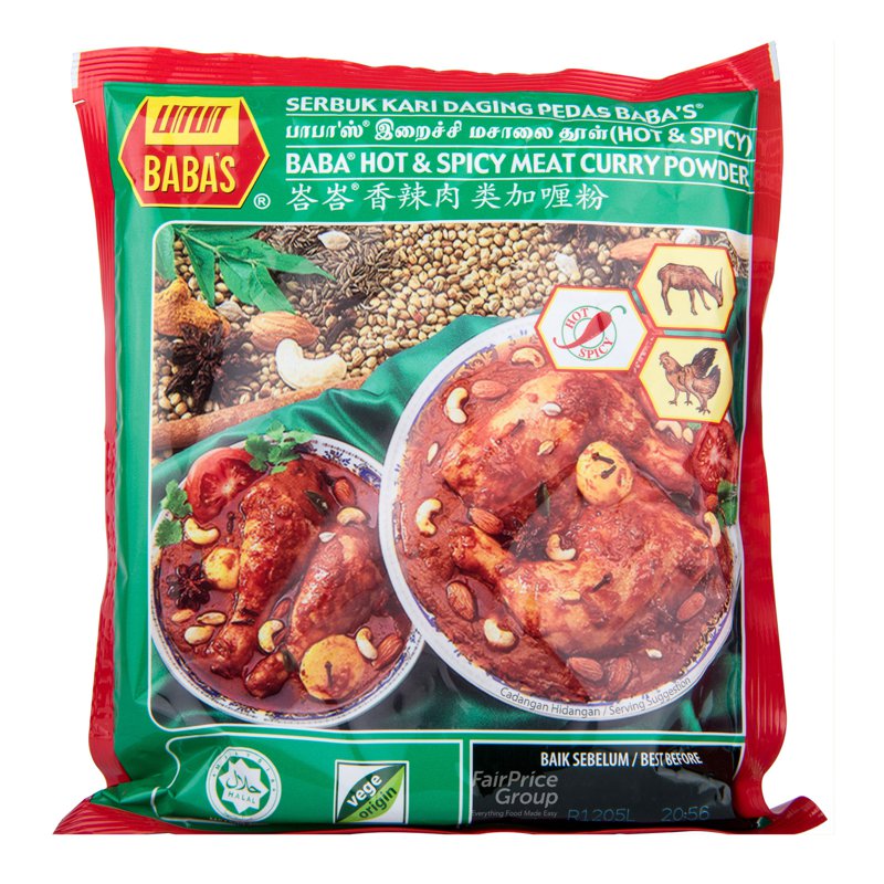Baba'S Packet Curry Powder - Hot & Spicy Meat