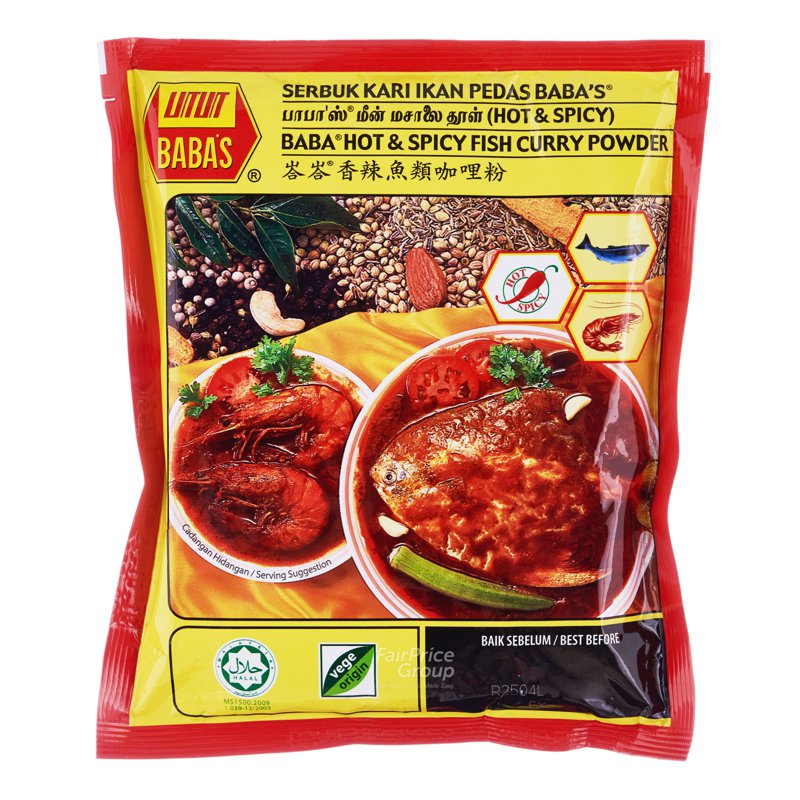 Baba'S Packet Curry Powder - Fish (Hot & Spicy)