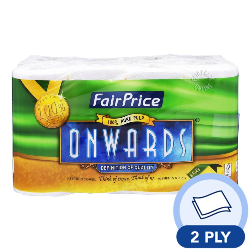 FairPrice Onwards Kitchen Towel 6 + free 2 per pack