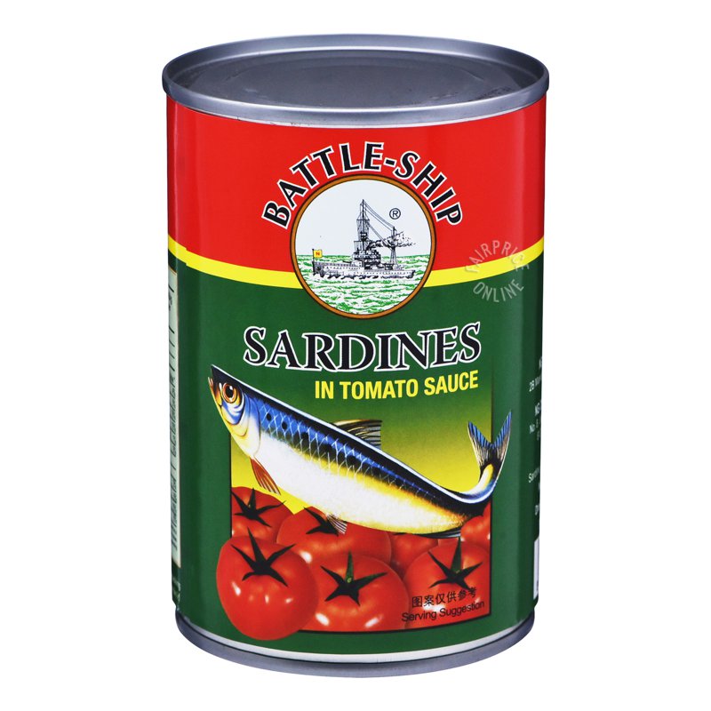 Battle-Ship Sardines in Tomato Sauce