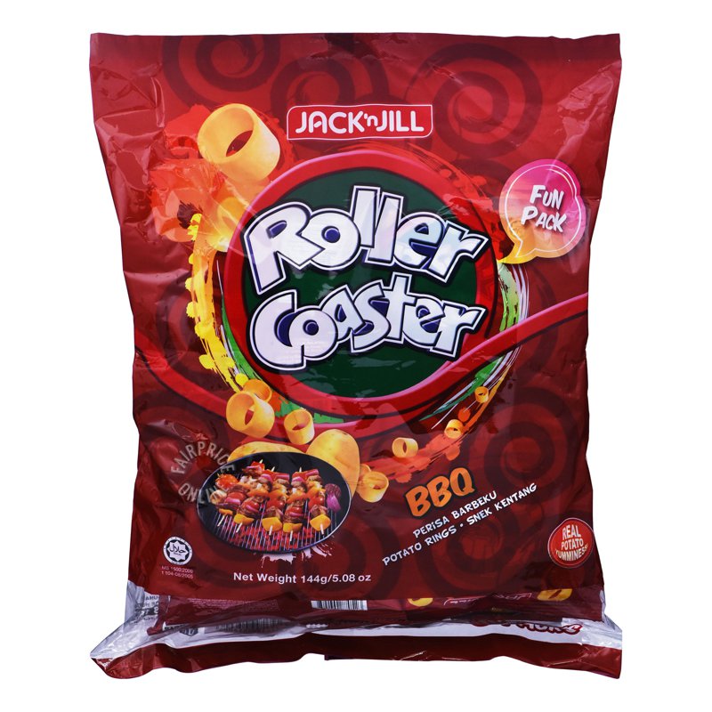 Jack 'N Jill Roller Coaster Potato Rings -Barbecue (8 per pack)