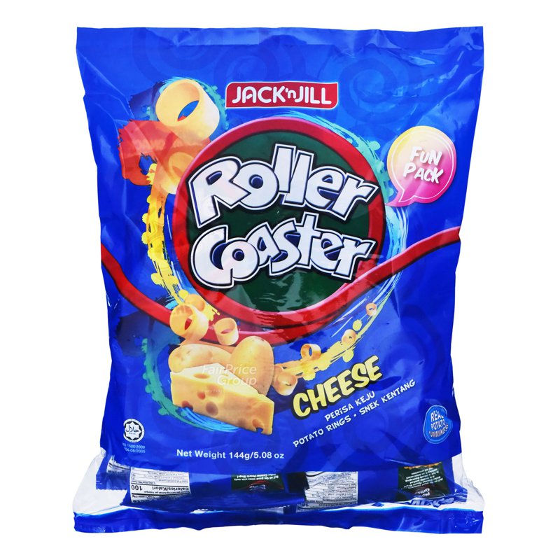 Jack 'N Jill Roller Coaster Potato Rings - Cheese (8 per pack)