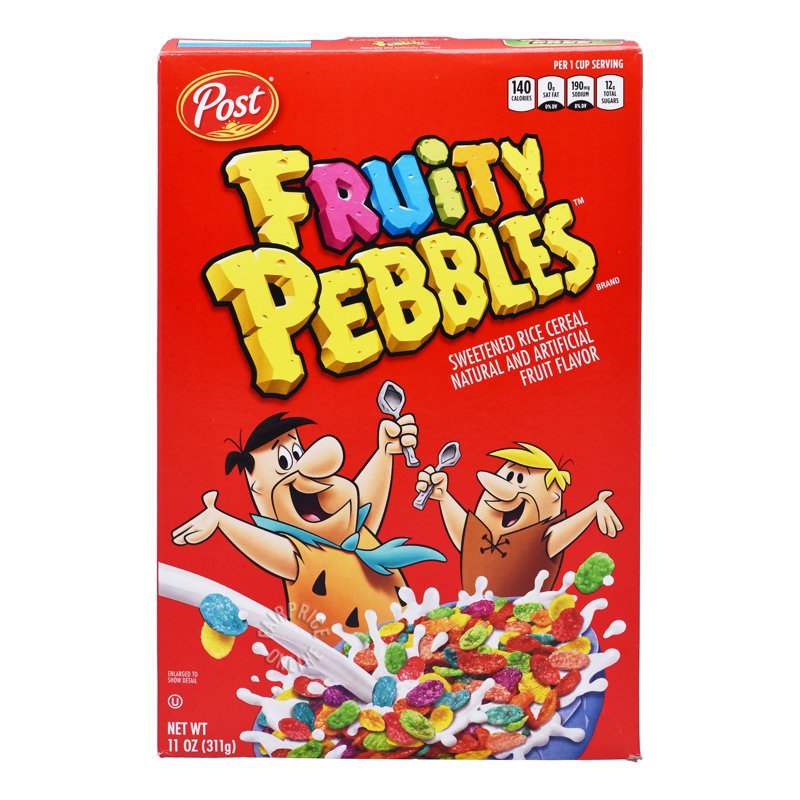 Post Sweetened Rice Cereal Fruity Pebbles
