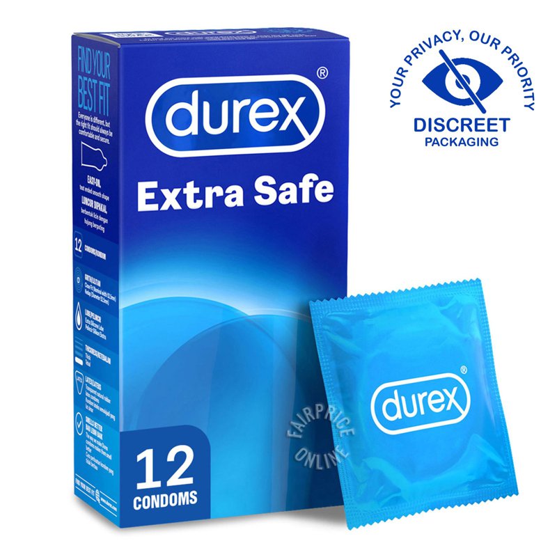 Durex Condom - Extra Safe (52.5mm) 12 per pack